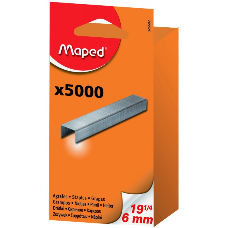 Boite de 5000 Agrafes Maped SP 19-1/4 galvanisé