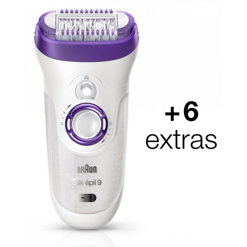 Épilateur Braun Silk-épil 9 SkinSpa 9-561 Étanche Sans fil avec 6 accessoires