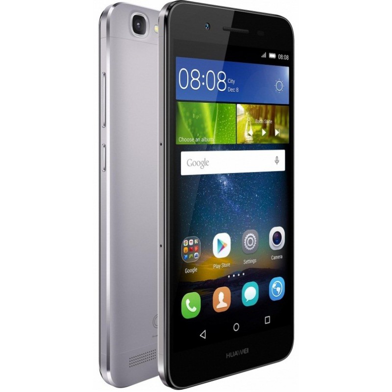Téléphone Portable Huawei GR3 / 4G / Double SIM / Gris + Film de protection + Coque