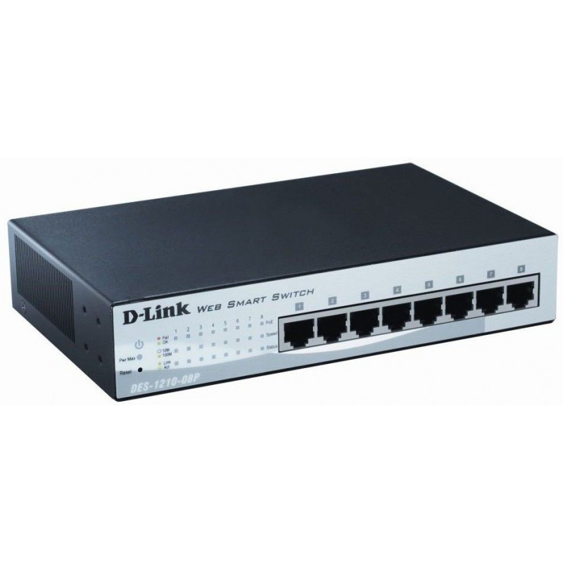 Smart switch D-Link 8 ports 10/100 Mbps PoE