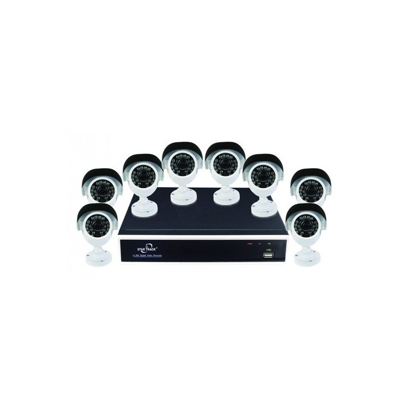 Kit de surveillance DIY AHD 8 canaux 8 Caméras