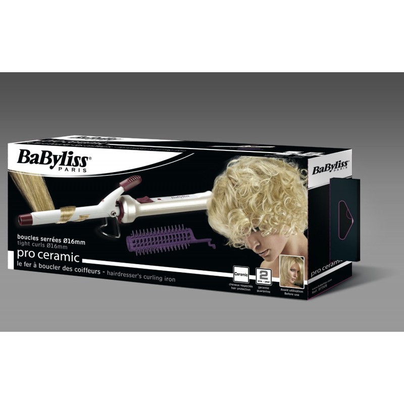 Fer à boucler Babyliss Pro Ceramic 180 Extra Fin 16mm