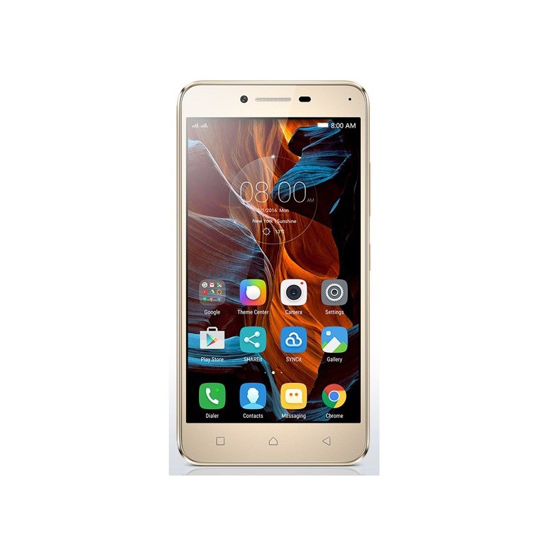 Téléphone Portable Lenovo A6020 / 4G / Double SIM / Gold + Gratuités Ooredoo