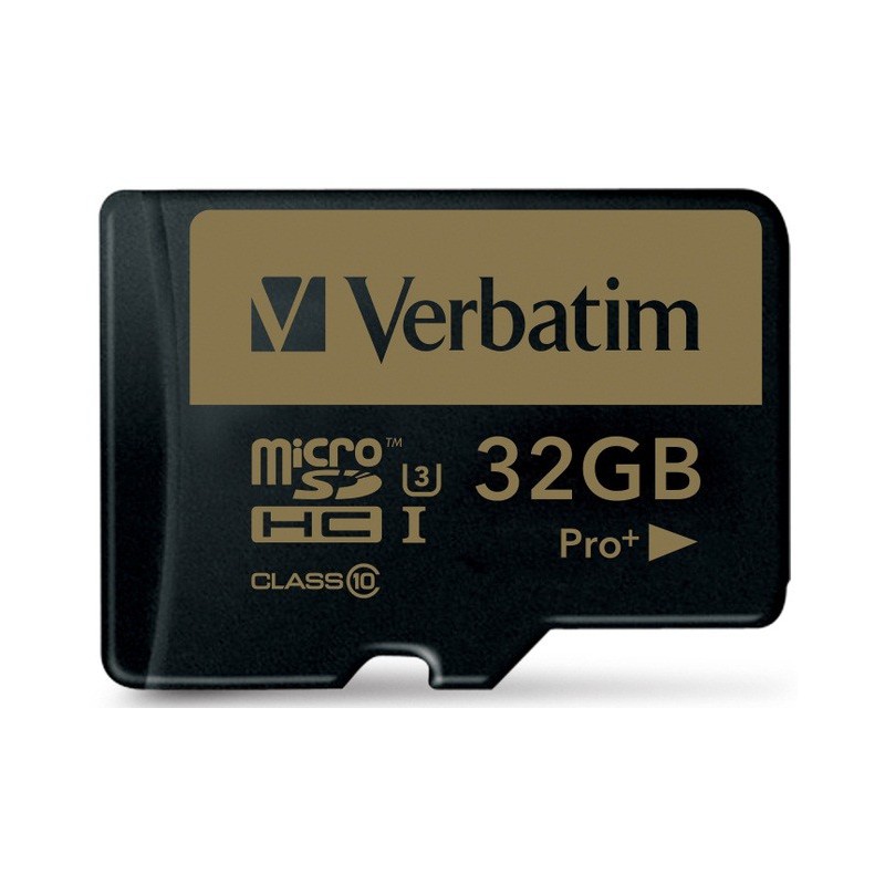 Carte Mémoire Micro SDXC Verbatim Pro+ U3 64 Go / Class 10