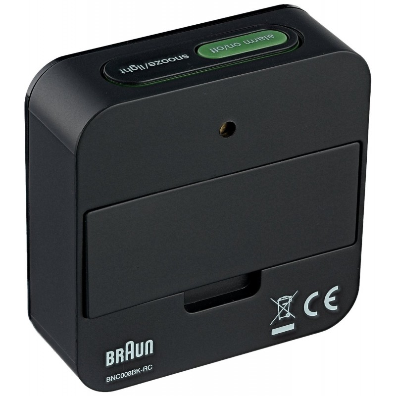 Réveil radio-piloté 8 cm Braun BC07WB-DCF blanc / noir