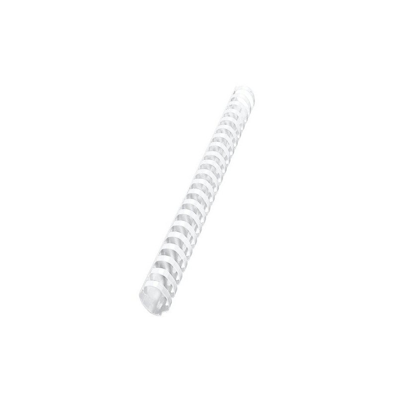 10 Reliures Spirale Plastique 32mm Blanc