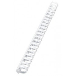 10 Reliures Spirale Plastique 28mm Blanc