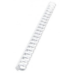 10 Reliures Spirale Plastique 28mm Blanc