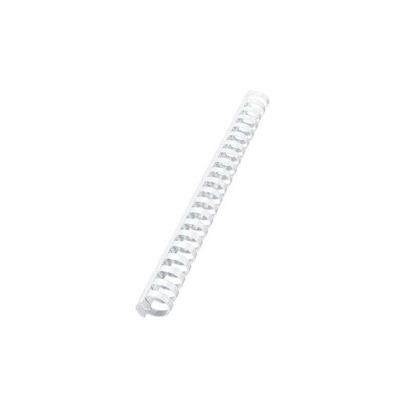 10 Reliures Spirale Plastique 28mm Blanc