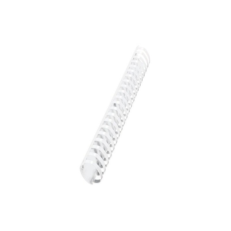 10 Reliures Spirale Plastique 45mm Blanc
