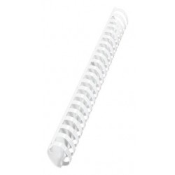 10 Reliures Spirale Plastique 38mm Blanc