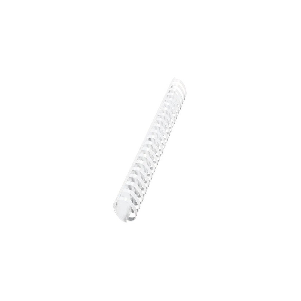 10 Reliures Spirale Plastique 51mm Blanc