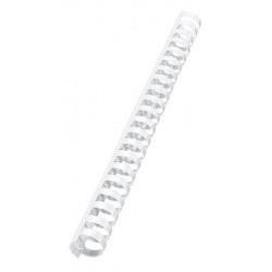 10 Reliures Spirale Plastique 22mm Blanc