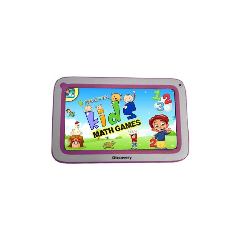 Tablette Discovery Happy Space 7" Blanc&Rose + Montre