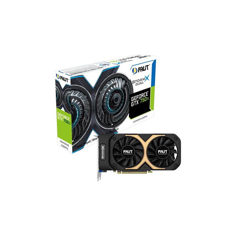 Carte graphique Palit GeForce GTX 750 Ti StormX Dual / 2 Go GDDR5