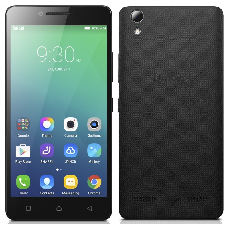 Téléphone Portable Lenovo A6010 / 4G / Double SIM / Noir + SIM Offerte