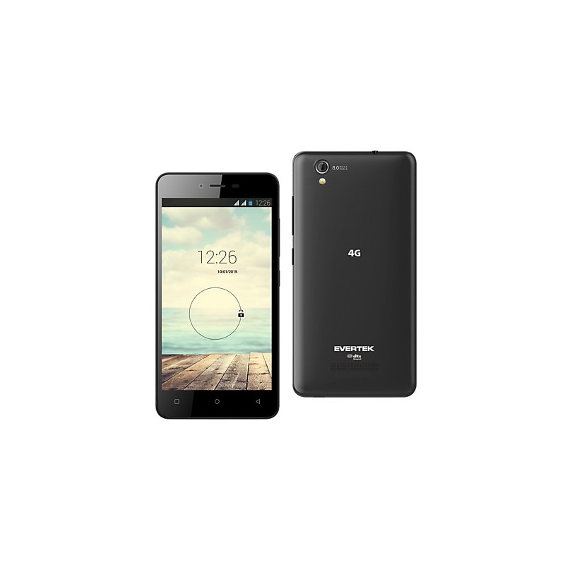 Téléphone Portable Evertek EverMiracle Plus / Double SIM / Noir + SIM Offerte