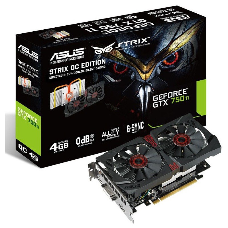 Carte graphique ASUS STRIX-GTX750TI-OC-2GD5 / 2 Go