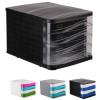 Bloc de 4 Tiroirs ARK / Noir & Transparent