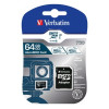 Carte Mémoire Verbatim Pro U3 Micro SDHC 64 Go Class 10 avec Adaptateur
