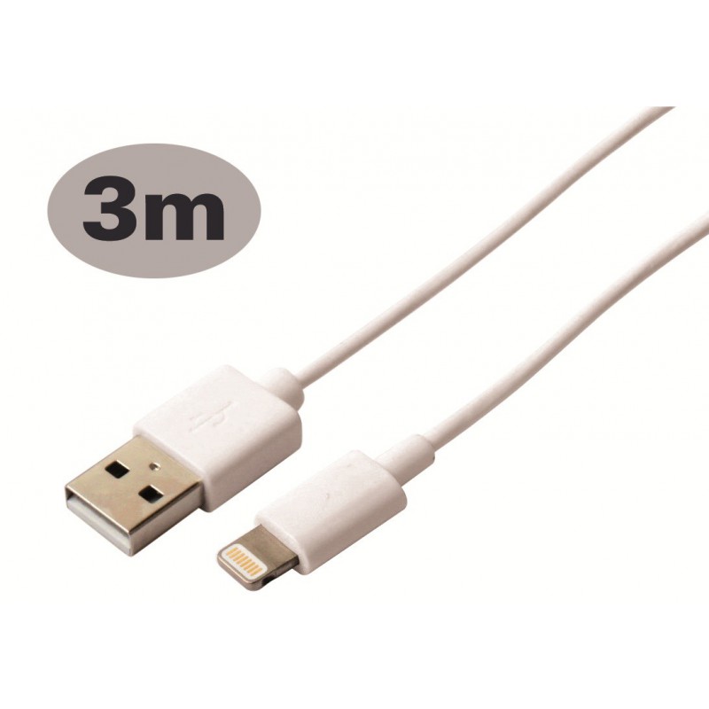 Câble KSix USB vers Lightning / Blanc
