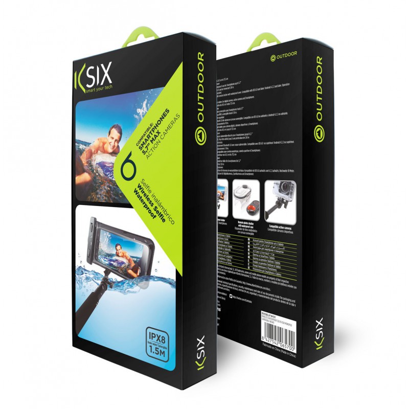 Perche télescopique selfie Ksix Bluetooth et Etanche avec Télécommande