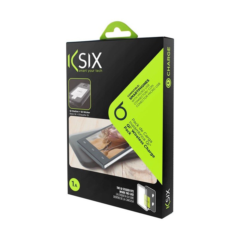 Pack Ksix Qi : Chargeur Sans Fil + Micro Récepteur