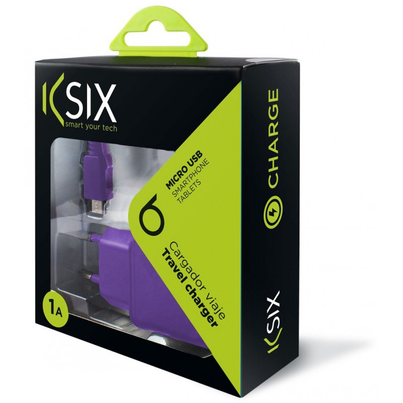 Chargeur Secteur Ksix Micro USB / Violet