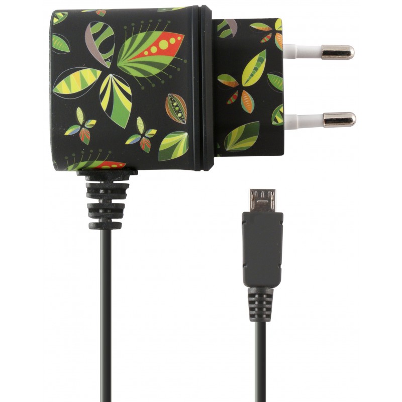 Chargeur Secteur Ksix Micro USB / Noir Tropical