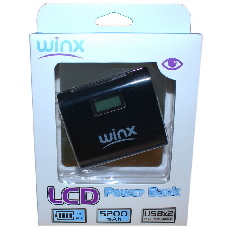Power Bank Winx 5200mAh avec Afficheur / Bleu