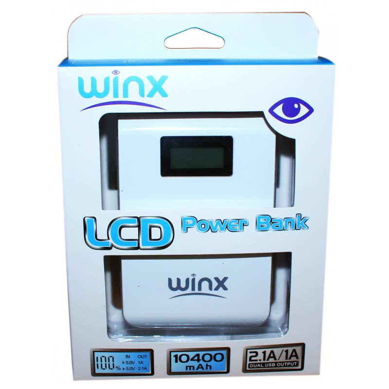 Power Bank Winx 5200mAh avec Afficheur / Blanc