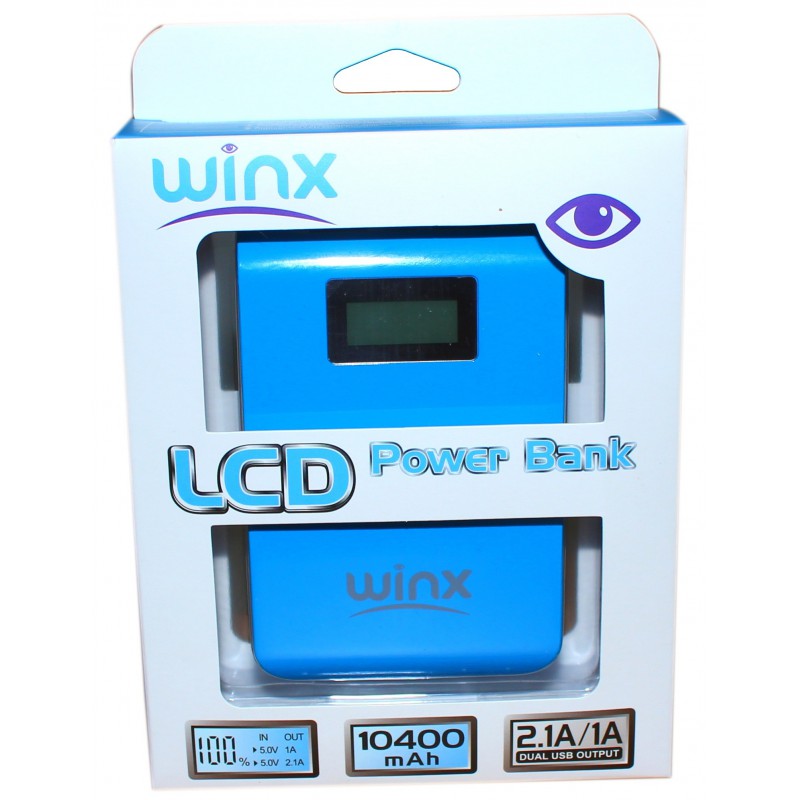 Power Bank Winx 10400 mAh avec Afficheur / Blanc