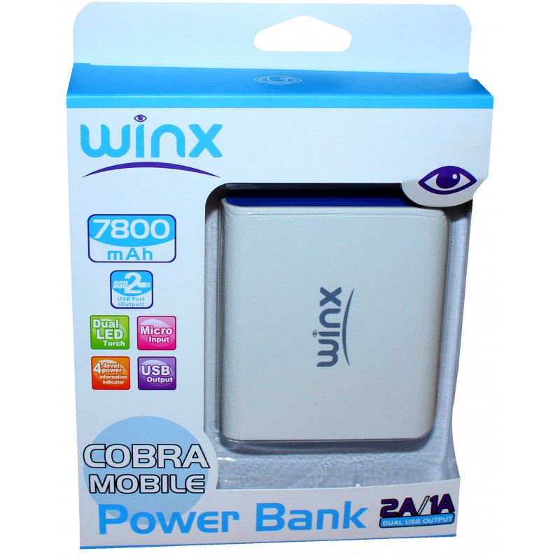 Power Bank Winx 10400 mAh avec Afficheur / Noir