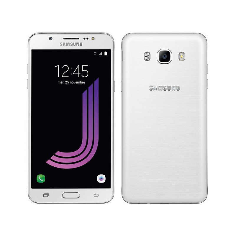 Téléphone Portable Samsung Galaxy J7 2016 / 4G / Double SIM / Blanc + SIM Offerte