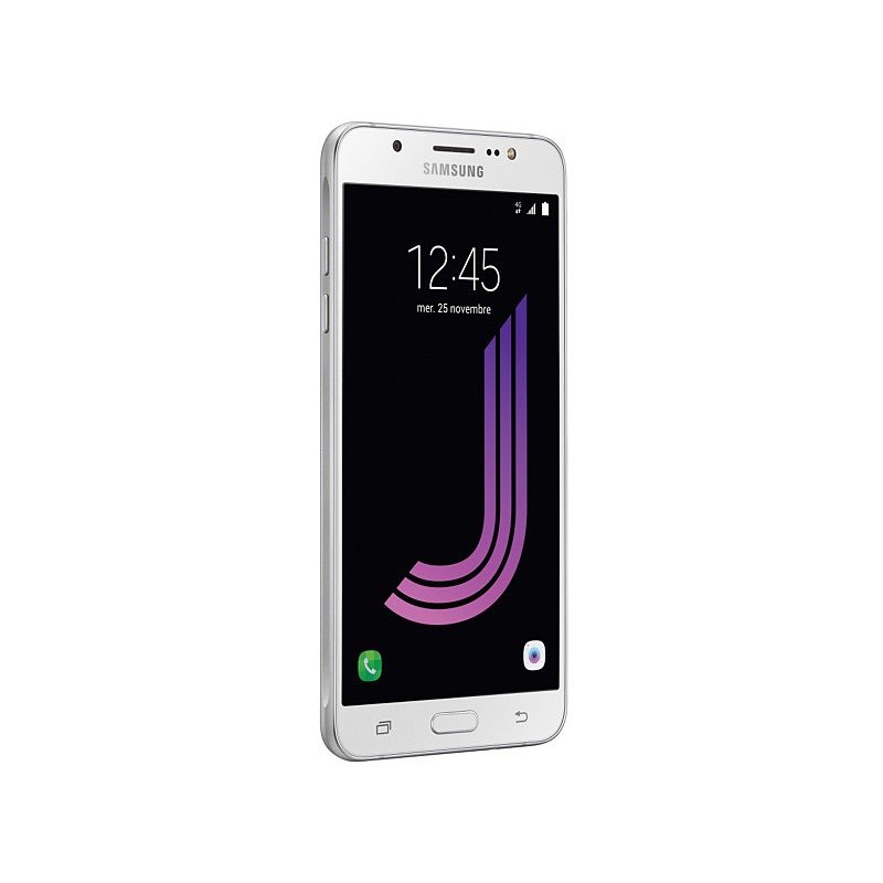 Téléphone Portable Samsung Galaxy J7 2016 / 4G / Double SIM / Blanc + SIM Offerte