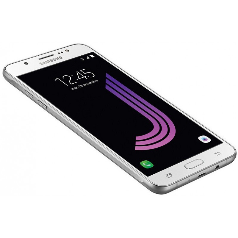 Téléphone Portable Samsung Galaxy J7 2016 / 4G / Double SIM / Blanc + SIM Offerte