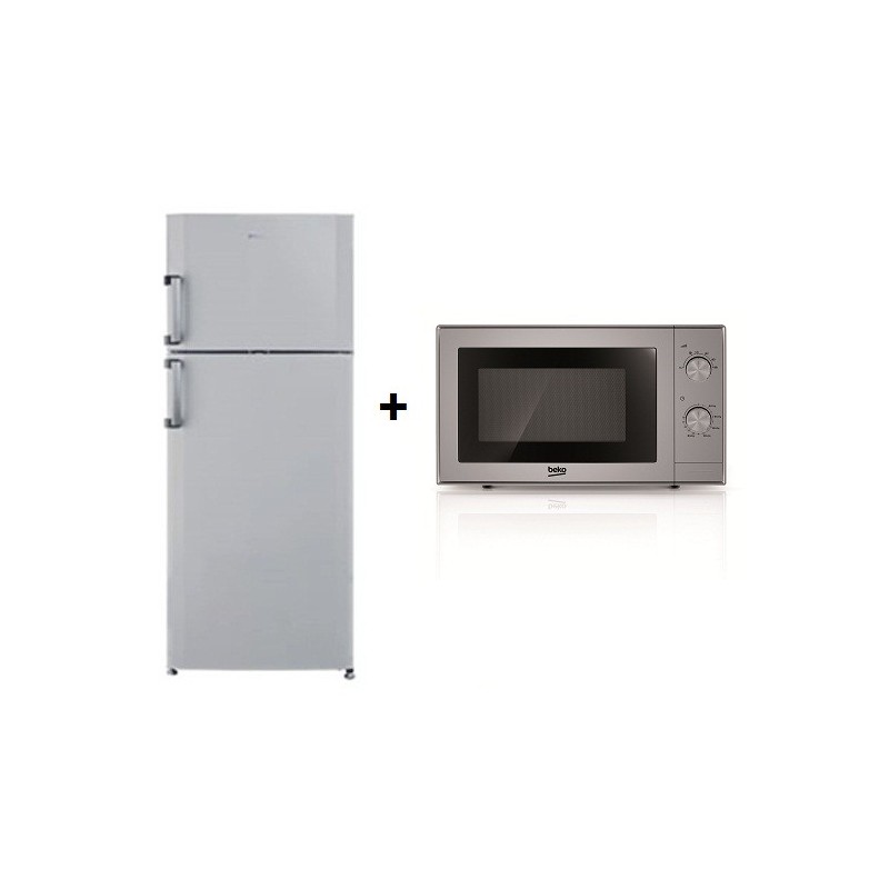 Réfrigérateur BEKO No Frost 500L / Silver + Micro-ondes