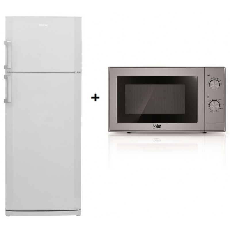 Réfrigérateur BEKO DN 155100 / 500L / Silver + Micro-ondes
