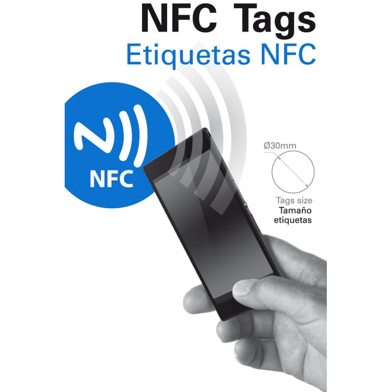 2x Etiquettes adhésives NFC Tags Ksix BXTAG01