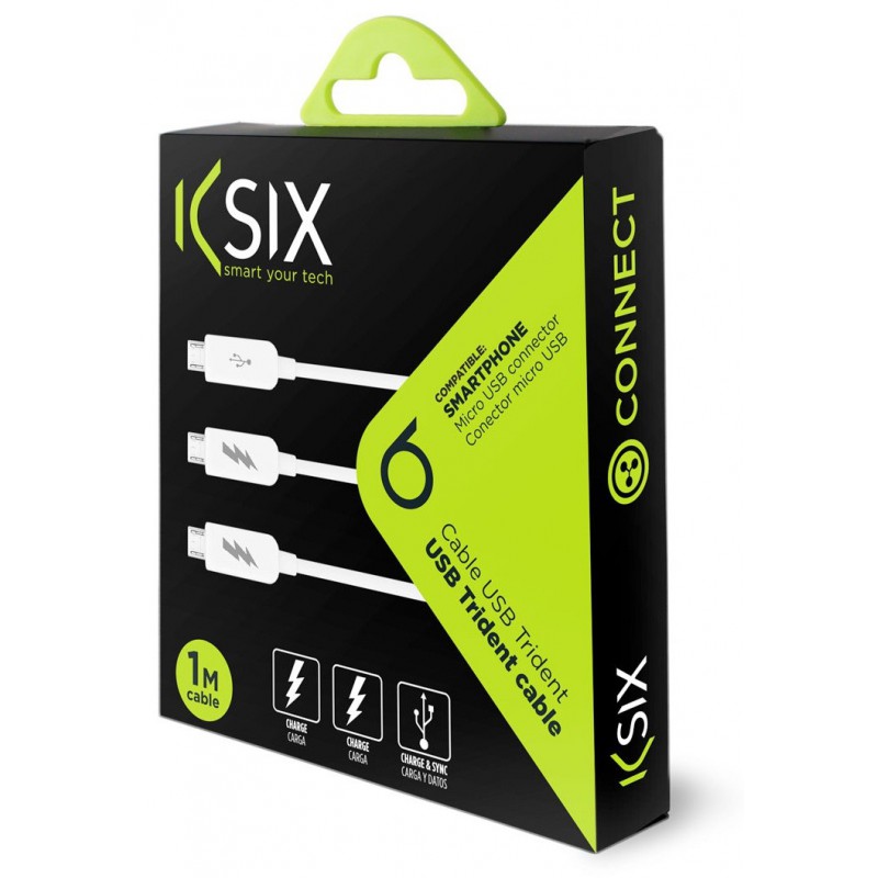 Câble Ksix Trident USB vers 3x Micro USB Câble Ksix Trident USB vers 3x Micro USB
