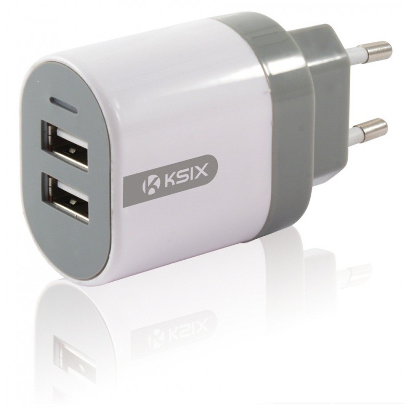 Adaptateur secteur Ksix 3.1A double USB
