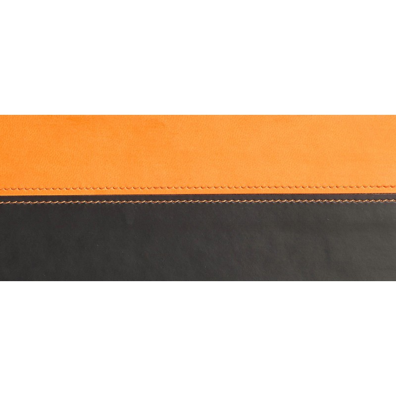 Sous-main Rhodia en Simili cuir / Noir & Orange