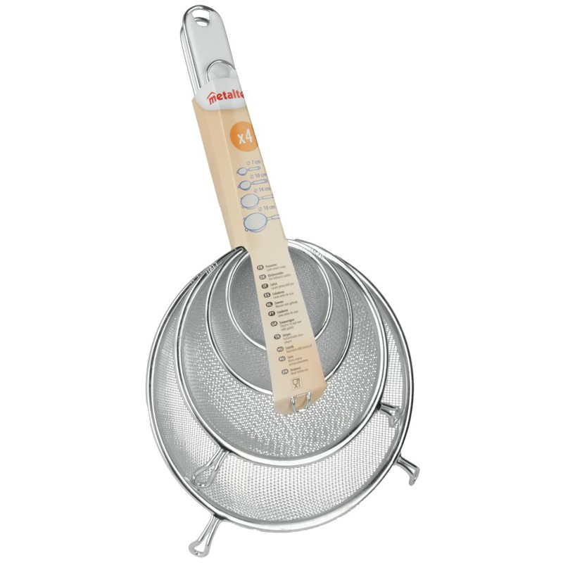 Set de 4 Passoires Metaltex 7/10/14/18 cm