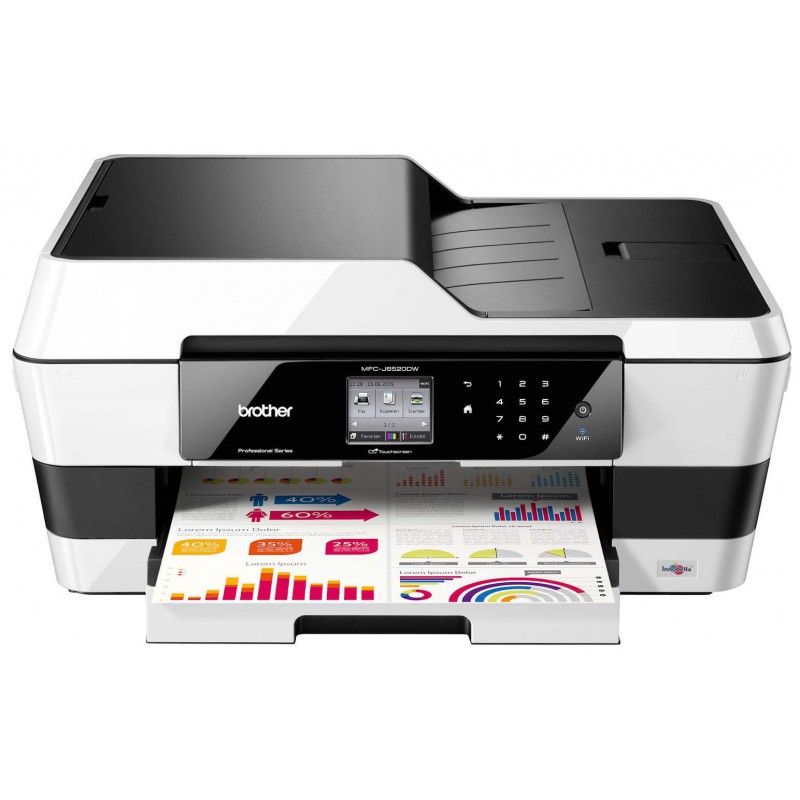 Imprimante Multifonction Jet d'encre Couleur 4en1 Brother MFC-J6520DW / A3 / Wifi