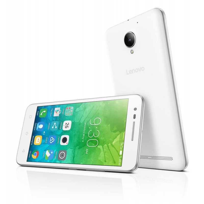 Téléphone Portable Lenovo C2 / Double SIM / 4G / Blanc + SIM Offerte