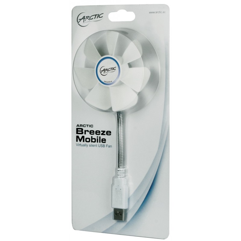 Ventilateur de Bureau Flexible avec Support 92 mm Arctic Breeze / Blanc