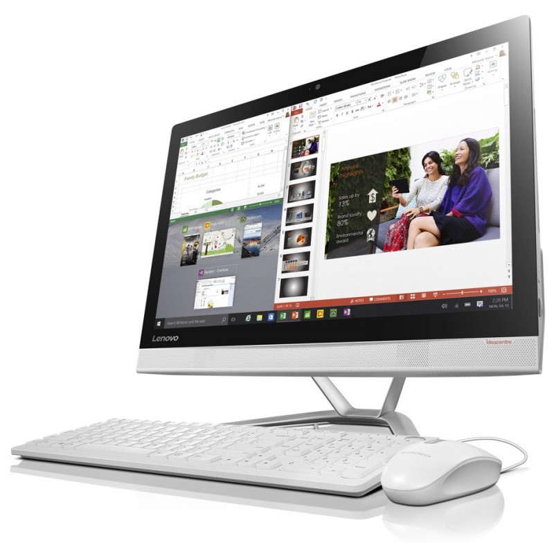 Pc de bureau Lenovo Tout-en-un IdeaCentre 300-22 Tactile / i3 / 4Go / Blanc