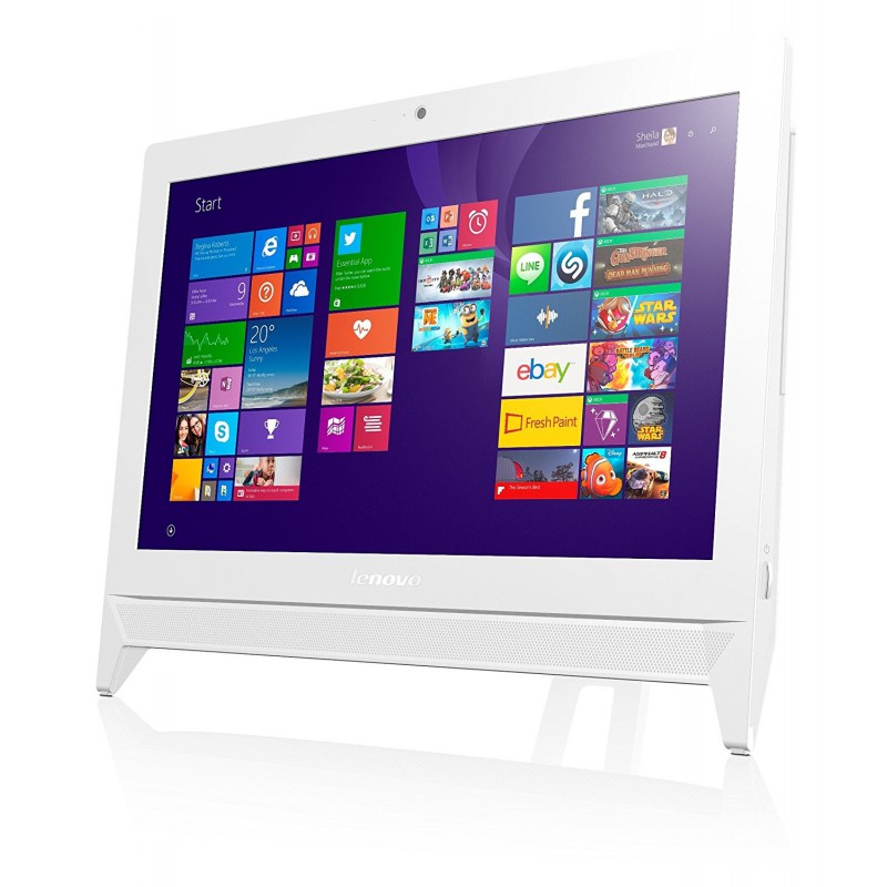 Pc de bureau Lenovo Tout-en-un C20-00 / Quad Core / 4Go / Blanc