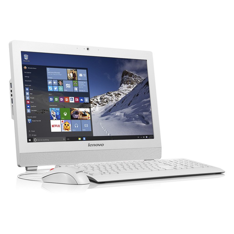 Pc de bureau Lenovo Tout-en-un S200z / Quad Core / 4Go / Blanc