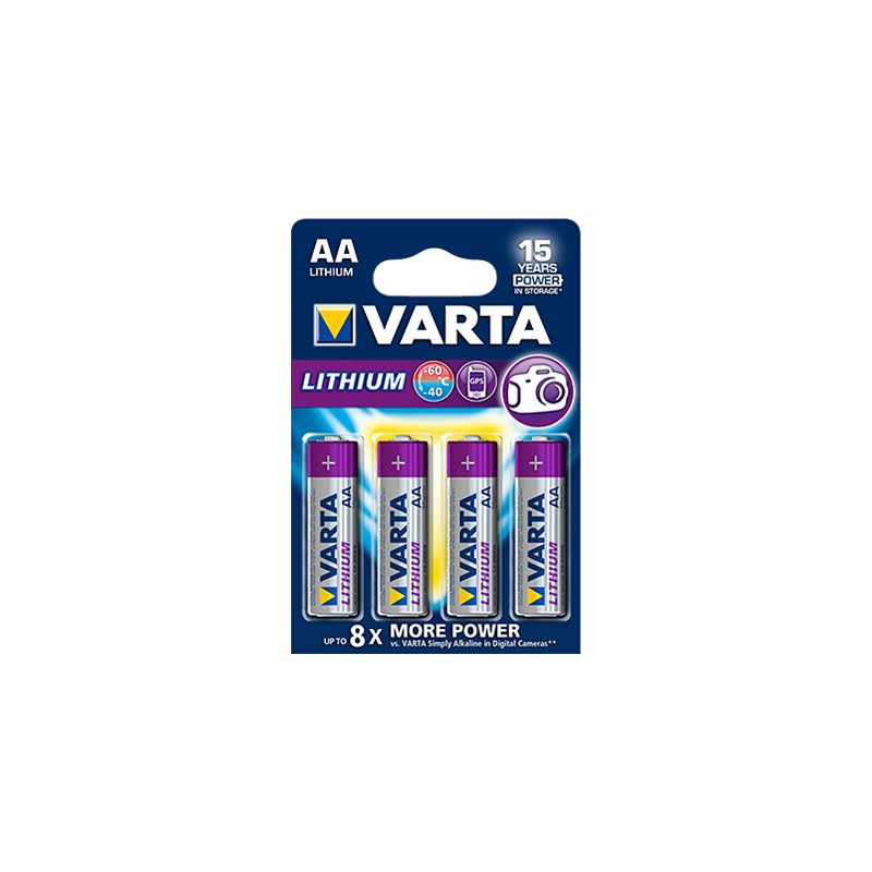 4x Piles Varta Professional Lithium AA 1.5 V